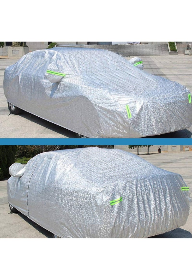 Generic Car Body Cover Waterproof All Weather with mirror pocket Fit for Toyota Yaris Sedan, Hyundai Accent, Honda City, Full Size Length Up to 4.7 Meters  - Image 2