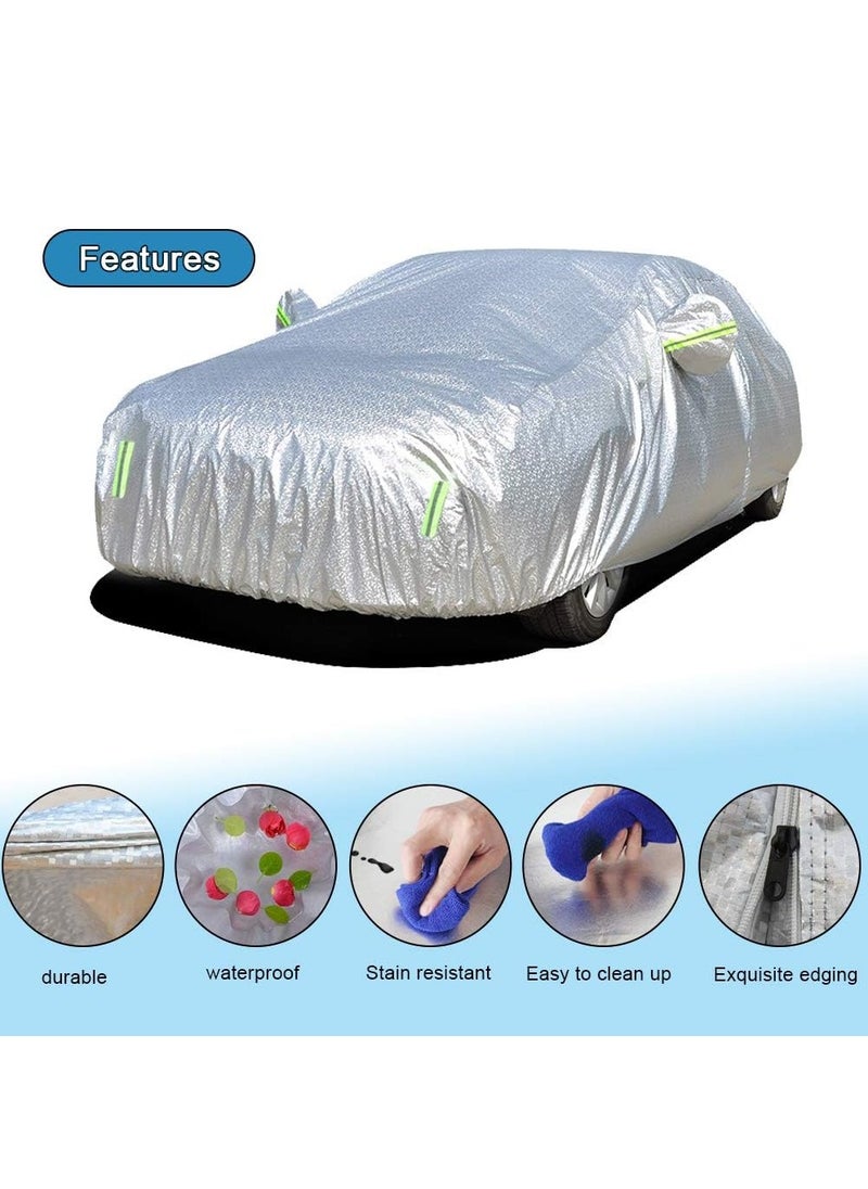Generic Car Body Cover Waterproof All Weather with mirror pocket Fit for Toyota Yaris Sedan, Hyundai Accent, Honda City, Full Size Length Up to 4.7 Meters  - Image 3