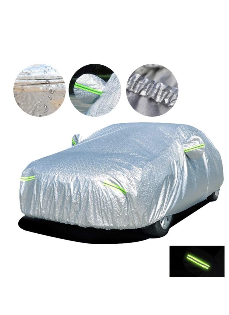 Generic Car Body Cover Waterproof All Weather with mirror pocket Fit for Toyota Yaris Sedan, Hyundai Accent, Honda City, Full Size Length Up to 4.7 Meters  - Image 4