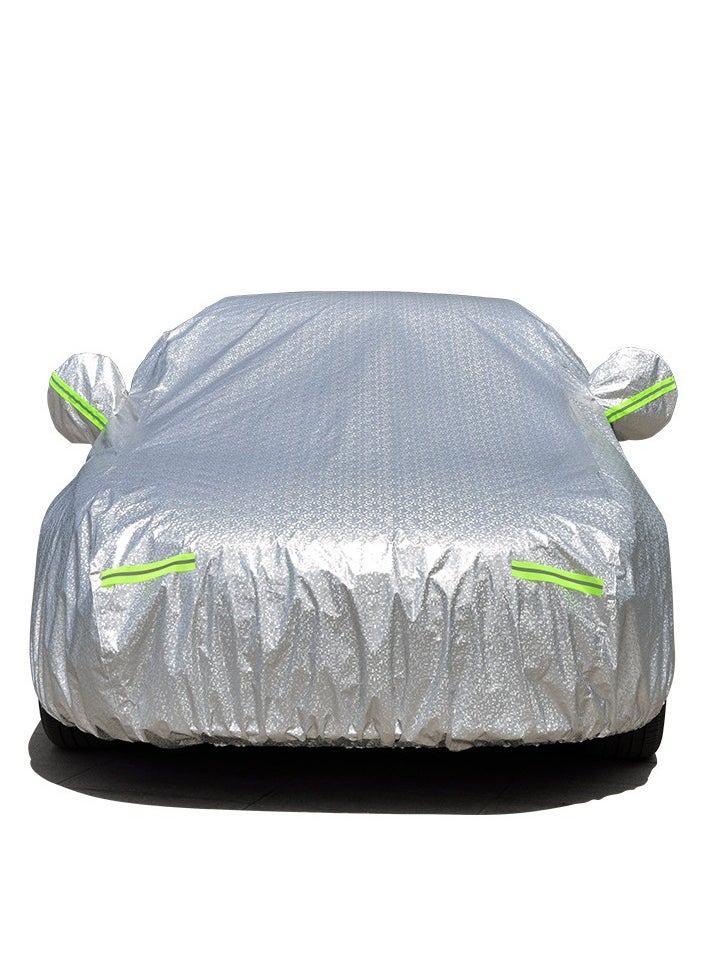 Generic Car Body Cover Waterproof All Weather with mirror pocket Fit for Toyota Yaris Sedan, Hyundai Accent, Honda City, Full Size Length Up to 4.7 Meters  - Image 1