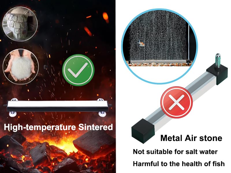 Carefree Fish Aquarium 6/12Inch Nano Materials Air Stone Strip Fish Tank Bubble Stone for Saltwater and Fresh Water (Not Harm The Health of The Fish)(No Include Air Pump) - Image 4