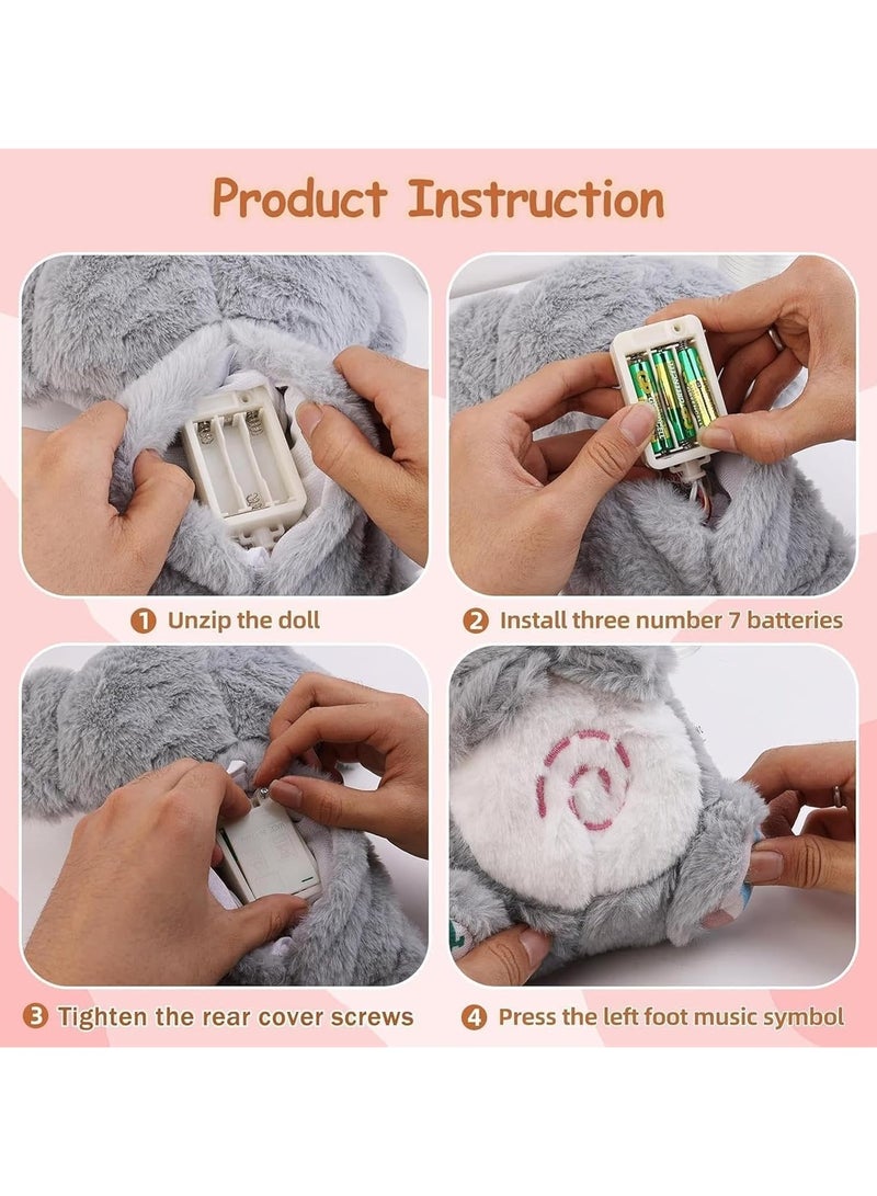 bbet Calming Relief Plush Toys | Breathing Cartoon Anxiety Relief Plush Toy Anxietys Relief Soothing Cartoon Stuffed Animal with Music Lights and Rhythmic Breathing Motion for Kids Sleeping - Image 5