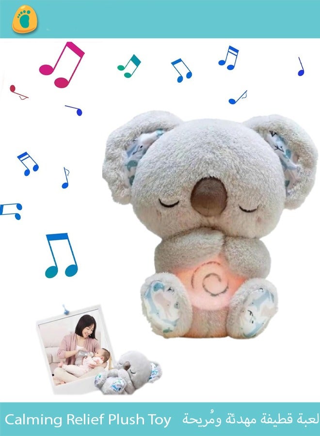 bbet Calming Relief Plush Toys | Breathing Cartoon Anxiety Relief Plush Toy Anxietys Relief Soothing Cartoon Stuffed Animal with Music Lights and Rhythmic Breathing Motion for Kids Sleeping - Image 1