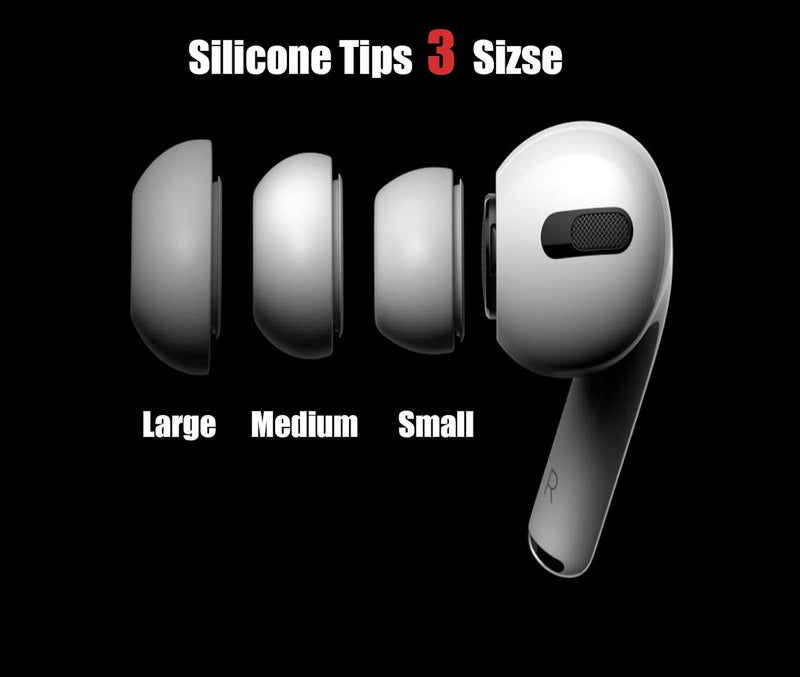 Acediar AirPods Pro Replacement Ear Tips [3 Pairs] for AirPods Pro1,2, Silicon Earbuds Tips with Noise Reduction Hole, Fit in The Charging Case (Sizes S/M/L, White) - Image 4