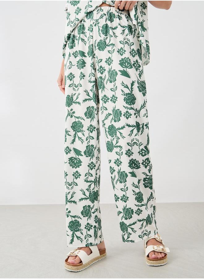 Take Two Take Two Floral Printed Short Sleeve Shirt and Pants Co-Ords  - Image 4