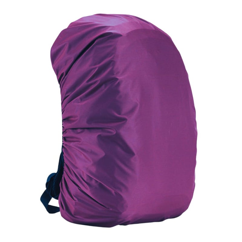 KARBD Rain and Dust Cover with Pouch for 20L-30L-40L Backpacks Luggage School Laptop Bags Hiking Camping Traveling PU Coated Waterproof Nylon Cover with Grip Buckle Elastic Closure (Purple) - Image 1