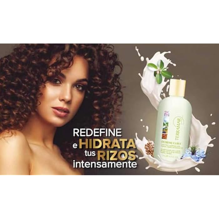 Terramar Extreme Curls Conditioner with Tamanu, Nigella, Baobab Oil for Curly Hair, Sulfate-Free Natural Formula, 8.29 oz - Image 2