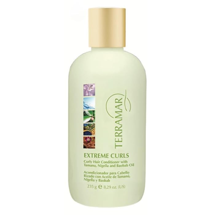 Terramar Extreme Curls Conditioner with Tamanu, Nigella, Baobab Oil for Curly Hair, Sulfate-Free Natural Formula, 8.29 oz - Image 1