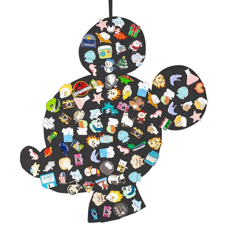 JOYMOMO Hanging Brooch Pins Organizer Enamel Pin Display Cute Cartoon Shape Brooch Pin Display Storage Holder for Brooch PinWithout Accessories  blackmousehole