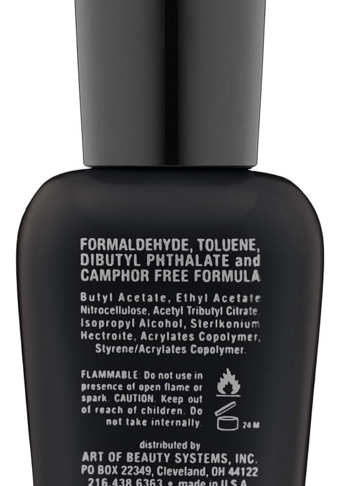 Zoya Raven ZP387 Nail Polish - Intense Satiny Black with Subtle Silver Shimmer, 15 ml - Image 4