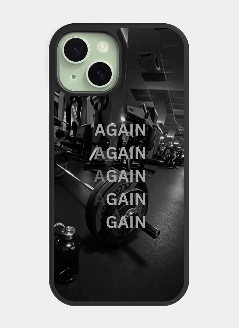 بكسلات كفر ايفون 15 نادي رياضي ابيض و اسود - Image 1