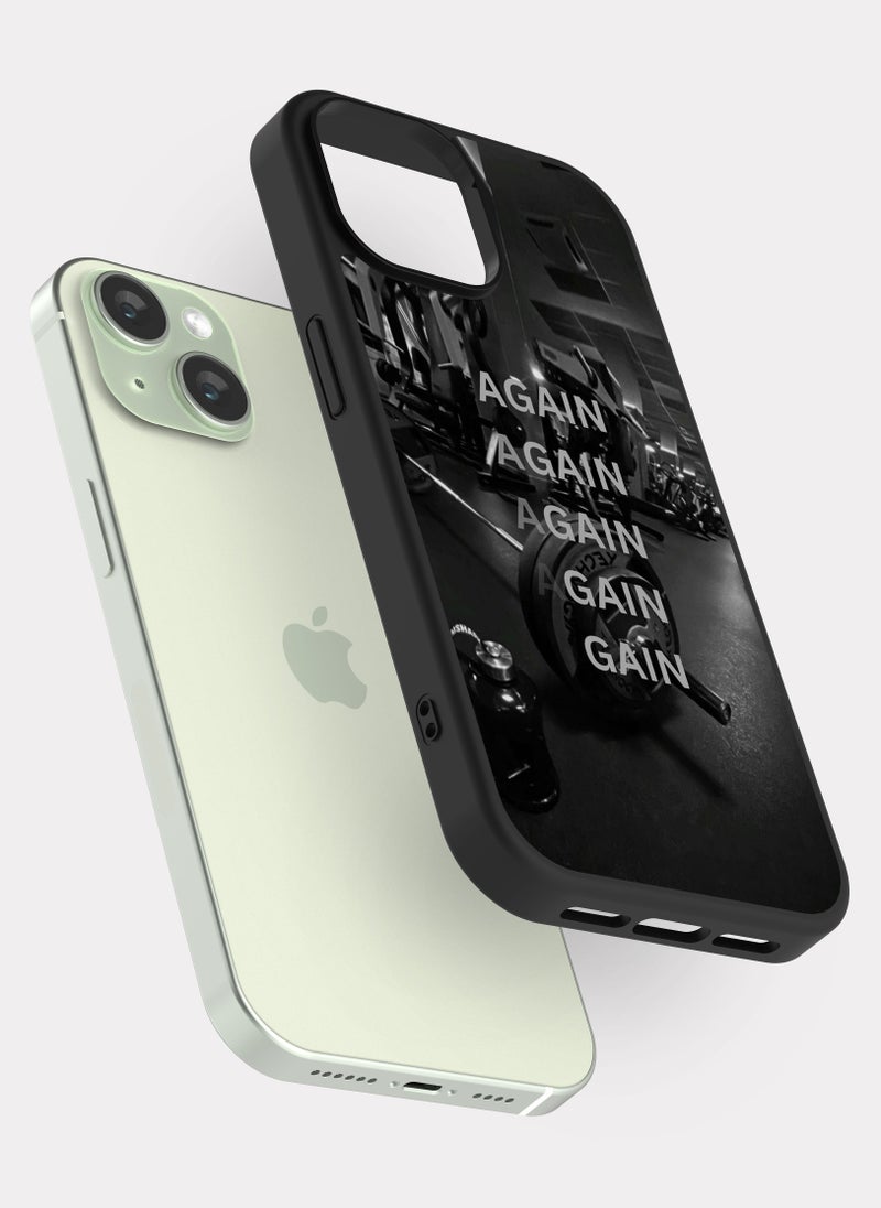 بكسلات كفر ايفون 15 نادي رياضي ابيض و اسود - Image 2