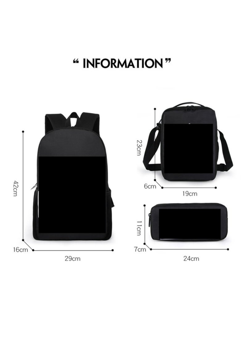 Generic - Cartoon anime backpack for primary and secondary school students, large capacity casual lightweight backpack, cartoon shoulder bag, pencil case, pencil case, and pencil case - Image 1