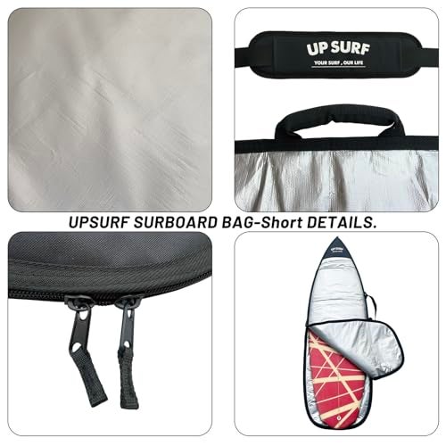 UP SURF Surfboard bag, Daylight Bags for Fun and short boards, Size 5’4”,5’8”,6’0",6'4",6'8" Surfboard cover for Storage and Transport Surfboard (6’4) - Image 5