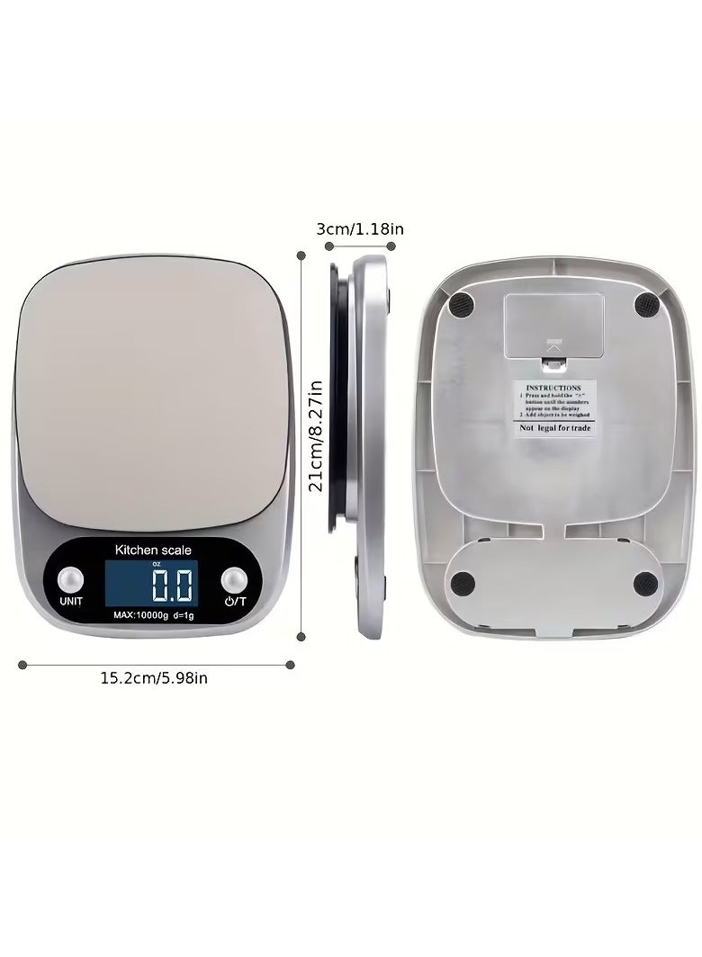 جونيس ميزان طعام بسعة 22 رطل/10 كيلوغرام، موازين مطبخ رقمية تقيس بالغرام والأونصة للطبخ - Image 5