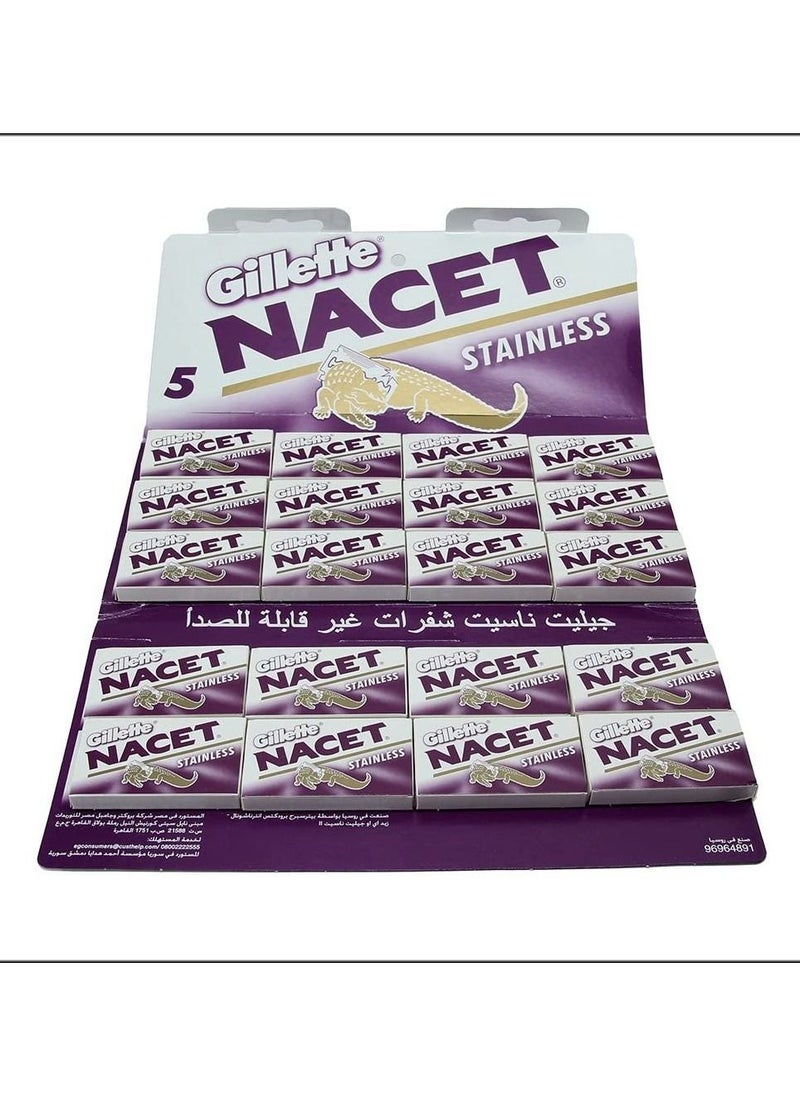 Gillette 100 Stainless Double Edge Razor Blades From NACET  - Image 1