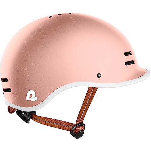 Retrospec Remi Adult Bike Helmet for Men & Women - Bicycle Helmet for Commuting, Road Biking, Skating with Adjustable Ergo Knob Dial, Rose Gold, Medium 57-59cm - Image 2