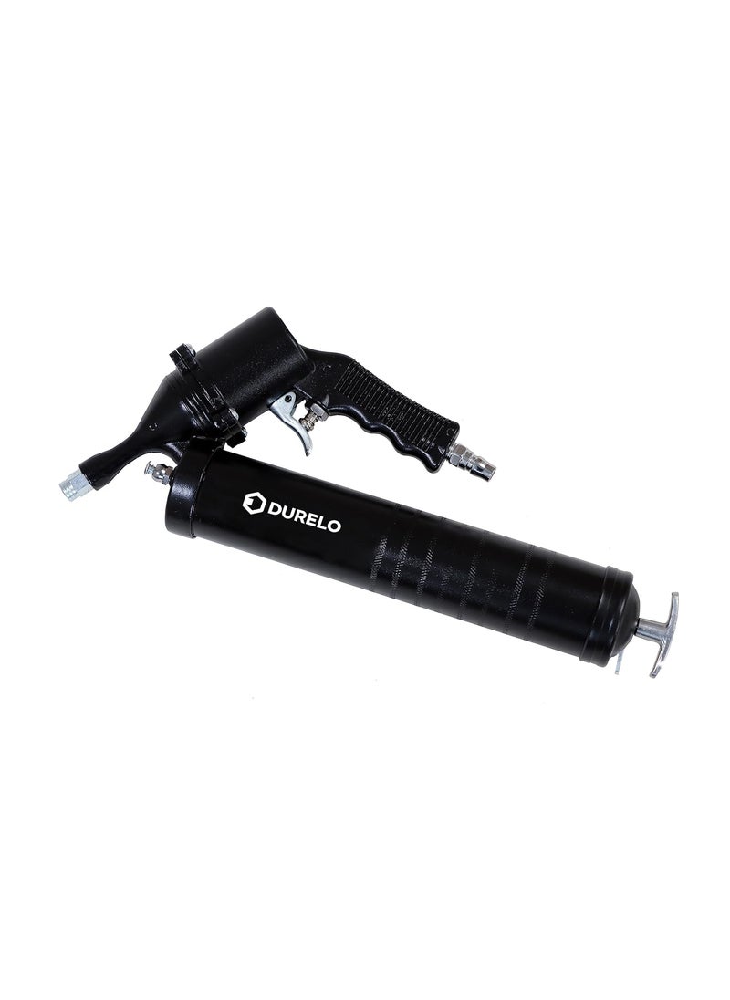DURELO - DURELO GGA6 Air Operated Grease Gun with Bulk Loader Valve Ideal for use in Industries Agricultural Equipment etc Durable Discharge up to 400 gmmin Pressure Ratio 401 Color Black - Image 1