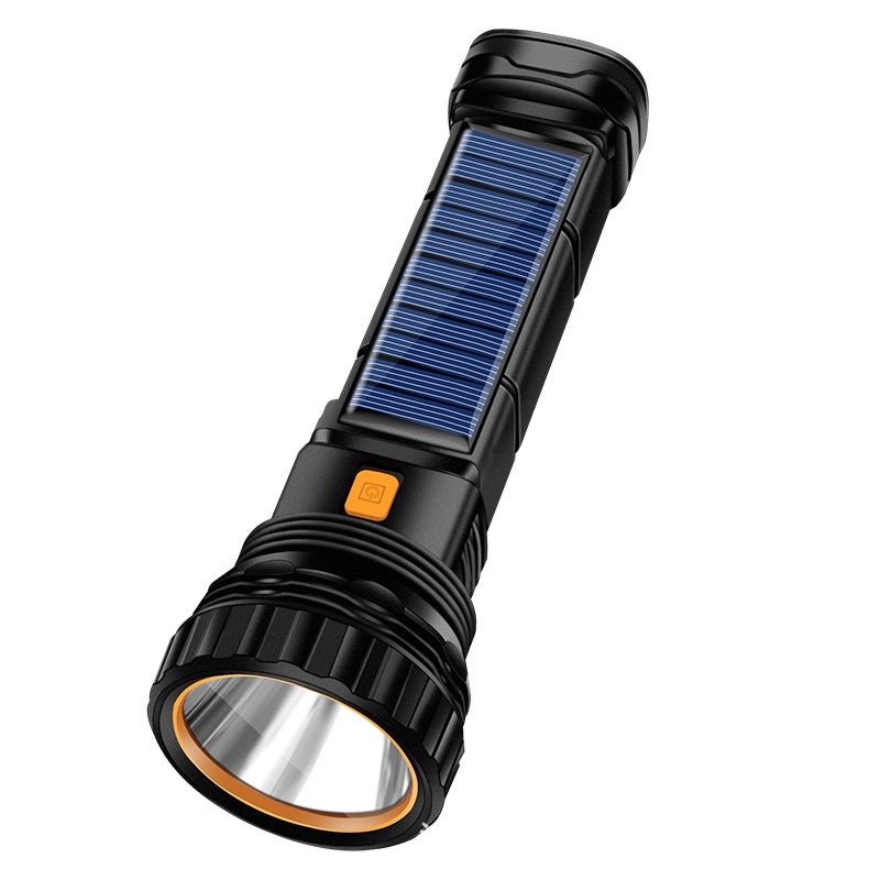 Led Strong Light Solar Flashlight USB Rechargeable Portable Small Flashlight Outdoor Ultra-Bright Multi-Function Emergency Light(165 solar flashlight [small recommend]]) - Image 2