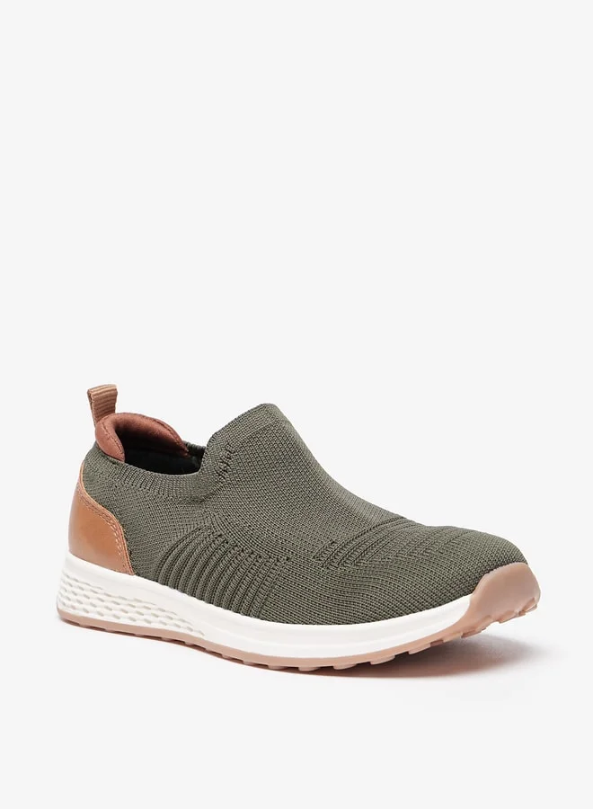 Mister Duchini Boys Textured Slip-On Sneakers