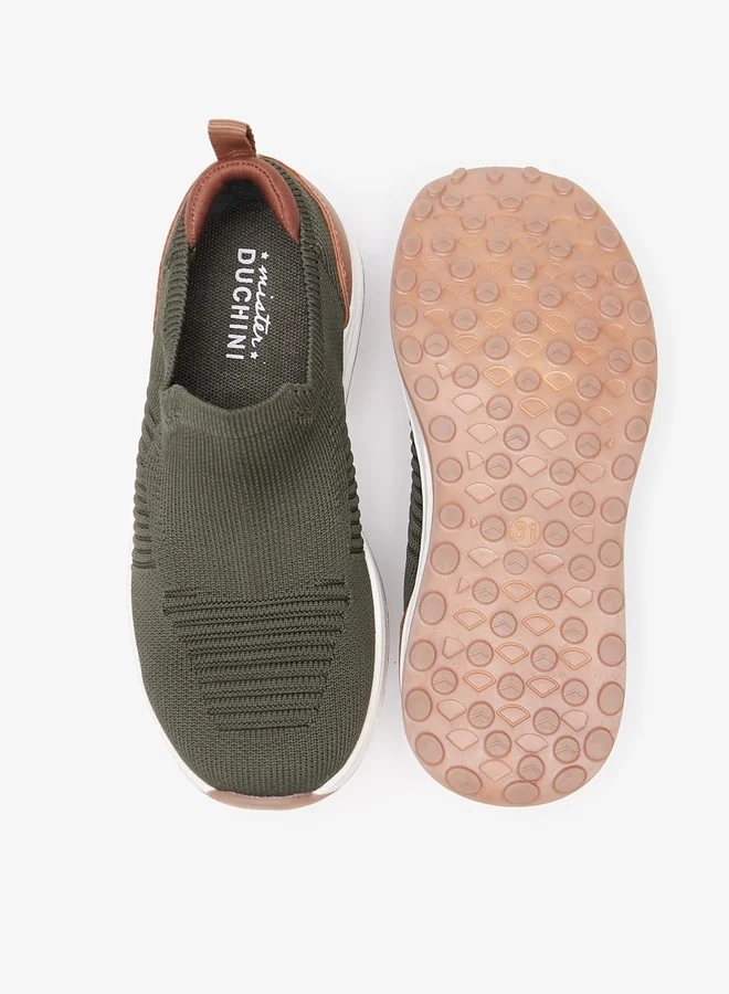 Mister Duchini Boys Textured Slip-On Sneakers
