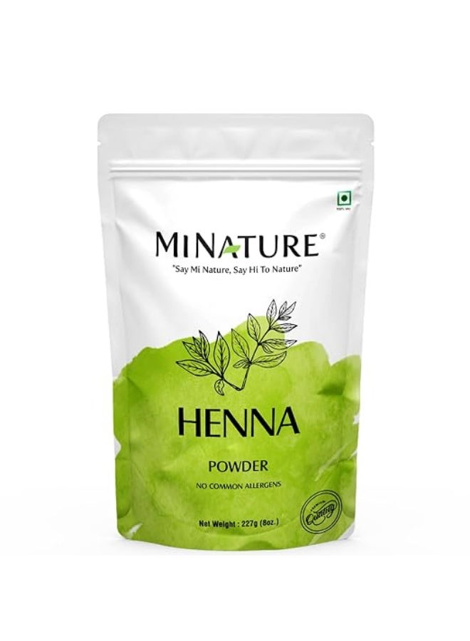 Mi Nature Pure Henna Mehndi Powder 227g (8oz) | 100% Natural Lawsonia Inermis | Plant-Based Henna for Hair Coloring & Hair Care | No Added Preservatives | Resealable Zip Lock Pouch - Image 1