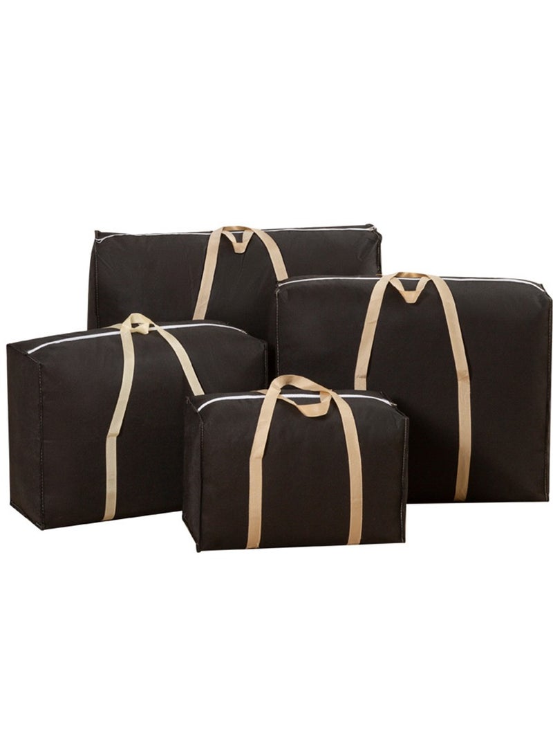 4PCS Moving Bags Heavy Duty Extra Large with Strong Zippers Storage Totes Bag for Space Saver for College Students Moving Supplies/Boxes with Handles for Clothes Storage Containers - Image 1