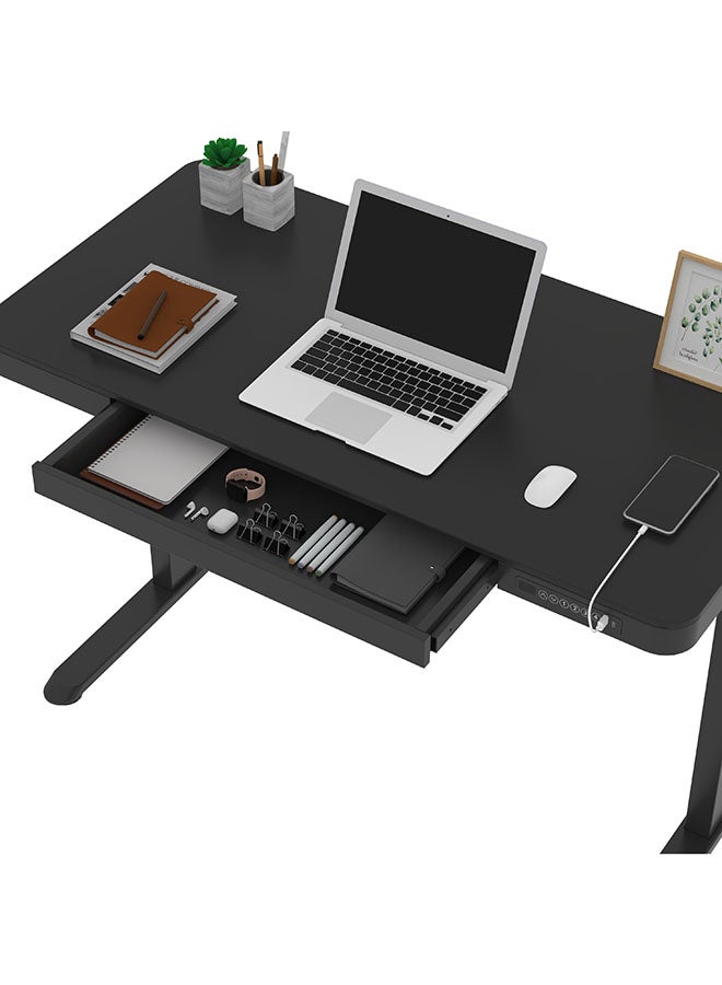 FLEXISPOT Comhar 48" Black standing desk with drawer,Quick Assembly, USB Charging Port, 4 Memory Presets, Child Lock & Anti-Collision, Great for Home Office - Image 3