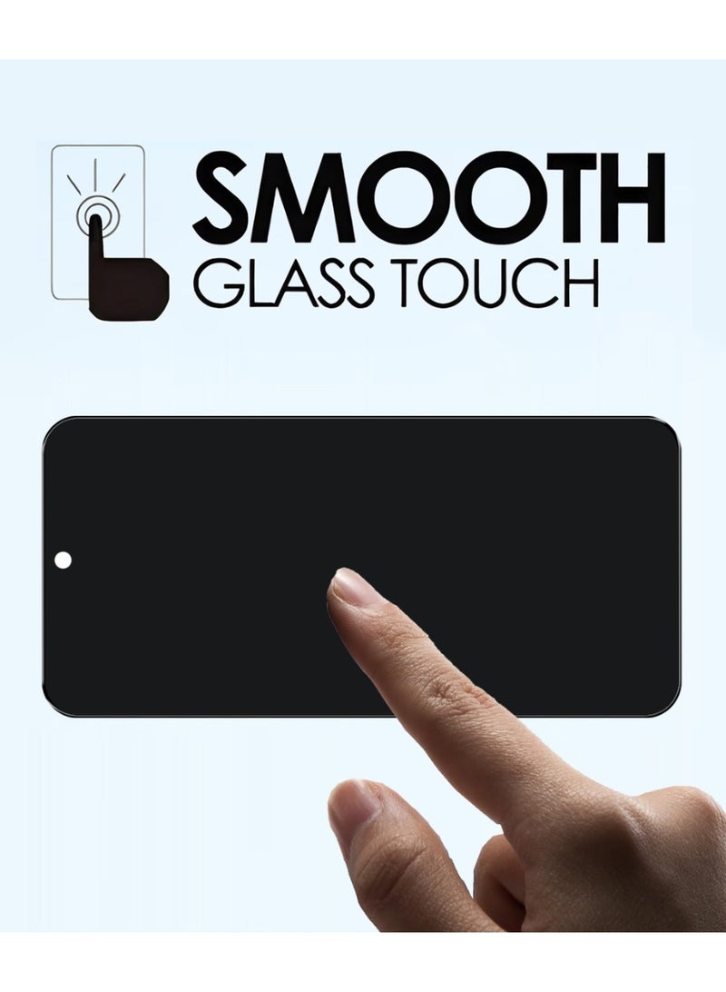 Yunpy [2+1 Packs] for Huawei Nova 15 Max Privacy Tempered Glass Screen Protector with Camera Lens Film, Including 2 Pack Front Privacy Glass and 1 Pack Camera Lens Film, 9H Hardness HD Clear Anti-Scratch Anti-Fingerprint Bubble-Free Case Friendly Screen Protector - Image 4