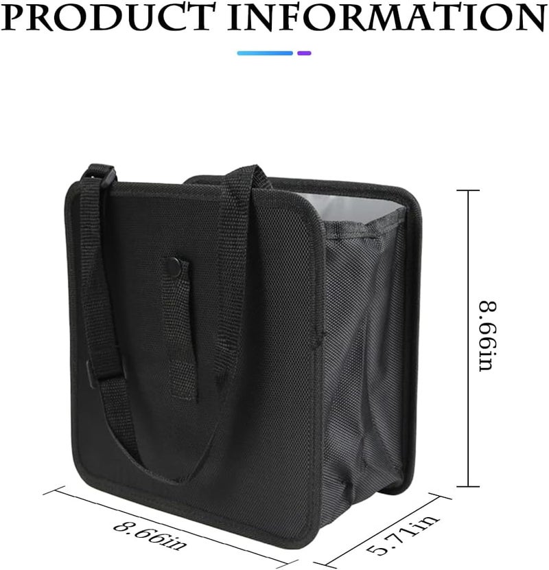 Foldable Car Trash Can, 1.85 Gallons Hanging Waterproof Leakproof Trash Can Storage Bag for Car with Large Capacity, Car Interior Accessories (Small) - Image 2