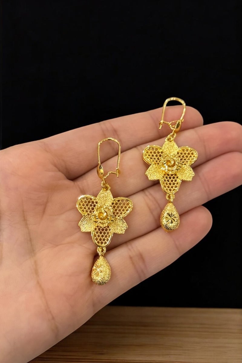 GOLDMAX Elegant 21k Gold Plated Earrings For Women - Image 1