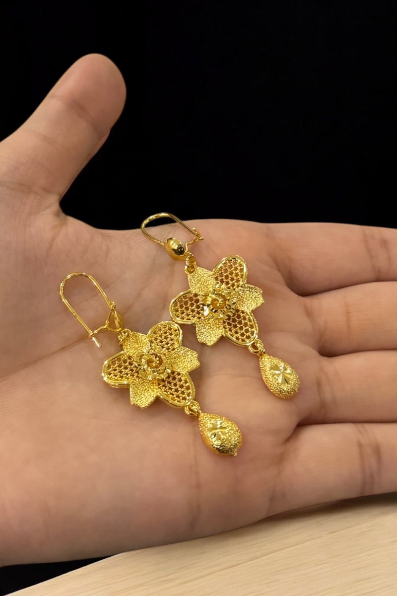 GOLDMAX Elegant 21k Gold Plated Earrings For Women - Image 2