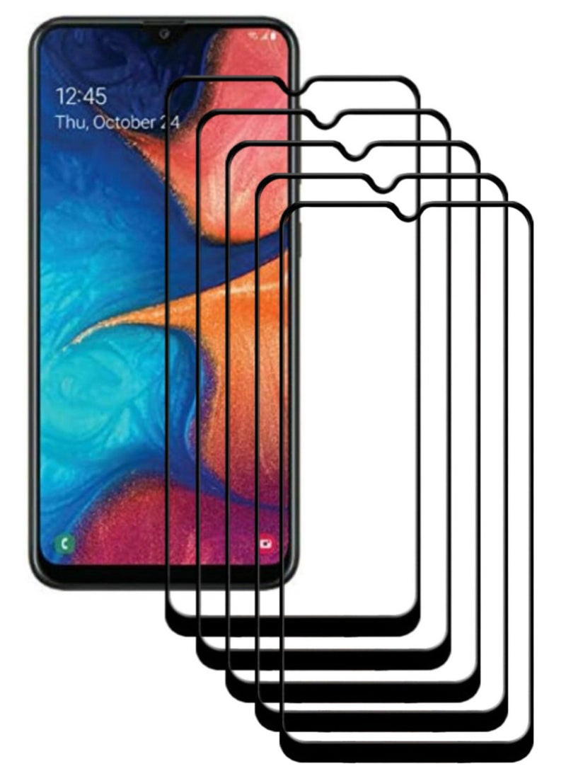 ACLIX 5 Pieces Antistatic ESD Dustproof Premium Quality High Definition Tempered Glass Screen Protector Designed For Samsung Galaxy A20 - Image 1