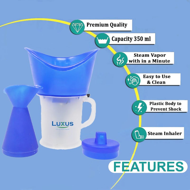 LUXUS Luxus LVAP102 3in1 steamer for cold and cough vaporizer steamer for coughcold and facial steam inhaler vapourisers for adult  - Image 2