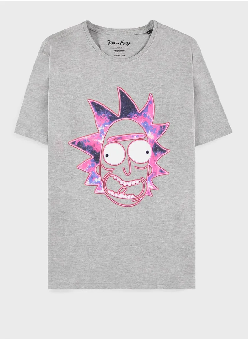 DIFUZED Rick & Morty Crew Neck T-Shirt