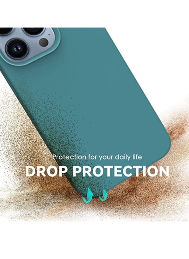 Raxoom Liquid Silicone Shockproof Protective Case with Soft Microfiber Lining for iPhone 13 Pro Max 6.7 inch (2021), (Turquoise) - Image 2