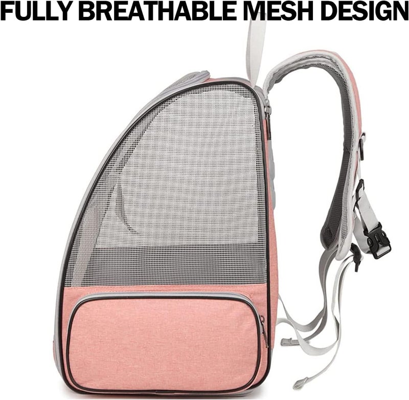 KASTWAVE Pet Carrier Backpack for Dogs and Cats, Spacious Foldable Fully Ventilated Mesh Portable Transport Bag Breathable Transparent Airline Approved Designed for Travel, Hiking, Walking,Outdoor - Image 3