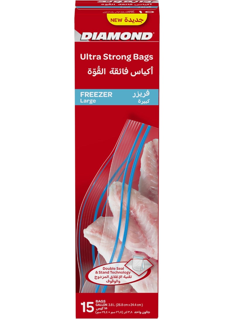 Diamond Crystal Zipper Storage Bag Large 15'S - Image 1