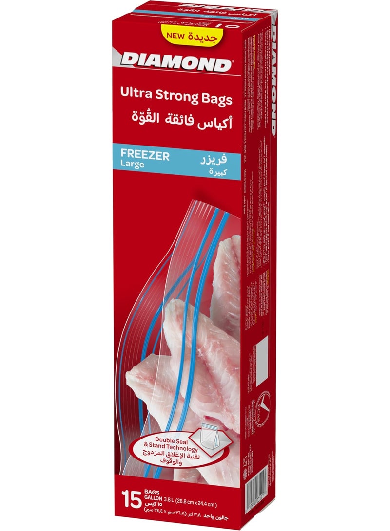 Diamond Crystal Zipper Storage Bag Large 15'S - Image 3