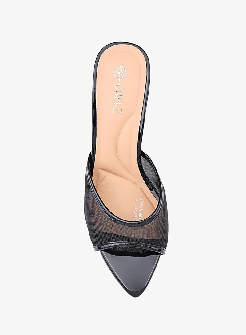 Cuple Black Cuple Elegant Heeled Sandals for Women for Women | Best Price UAE
