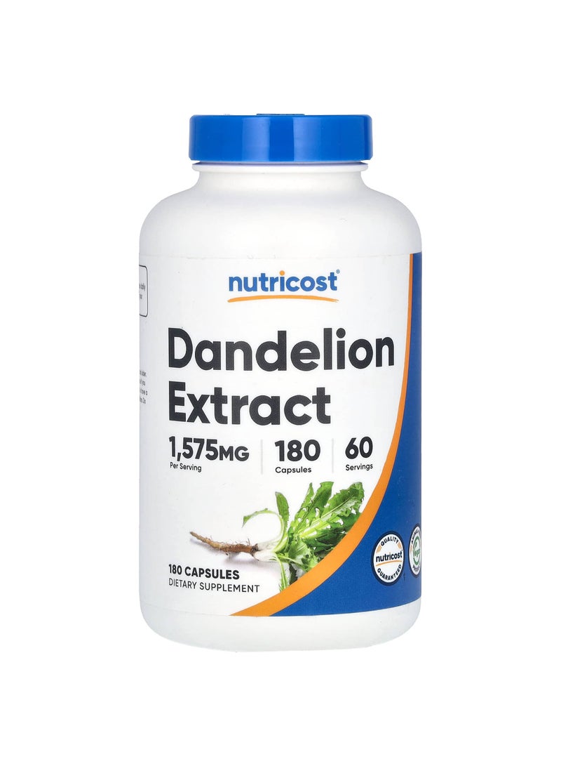 Dandelion Extract, 180 Capsules (525 mg per Capsule)