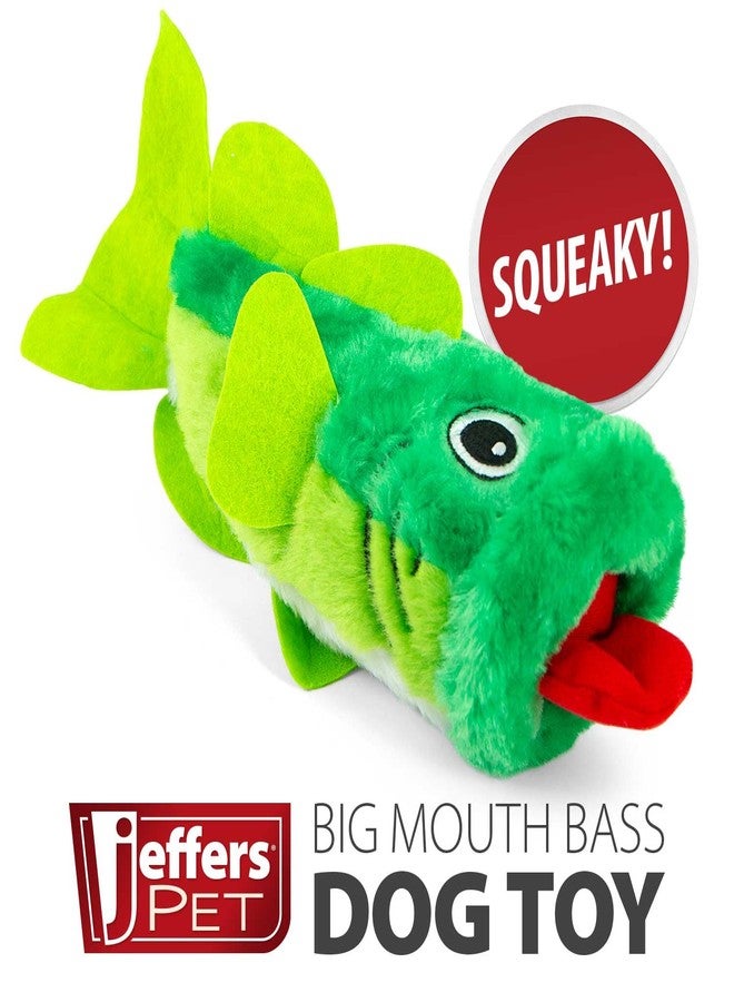 Jeffers Pet Big Mouth Bass Dog Toy, 9" – Plush Fish Toy for Dogs, Chew, Fetch, Toss, Snuggle, Interactive Play, Funny, Stocking Stuffer, Squeaky, Cute, Soft, Durable, Indoor, Outdoor - Image 2