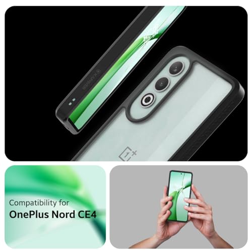 KAPAVER Impulse Series Back Cover Case for OnePlus Nord CE 4 (TPU+PC) (Black) - Image 4
