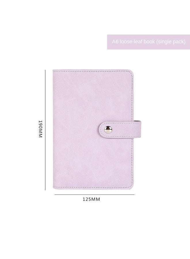 Bluejw Macaron Skin Sense Hand Ledger Suit PVC Budget Card Labeling English Book Magnetic Button Notepad Portable Notes - Image 1