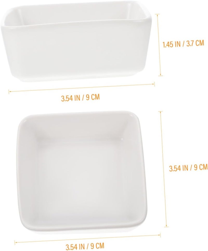 POPETPOP Hamster Food Bowl and Small Cat Bowl 2pcs Ceramic Anti-Fall Pet Feeder Set with Bite-Resistant Design for Guinea Pigs and Small Animals - Image 2