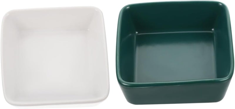 POPETPOP Hamster Food Bowl and Small Cat Bowl 2pcs Ceramic Anti-Fall Pet Feeder Set with Bite-Resistant Design for Guinea Pigs and Small Animals - Image 1