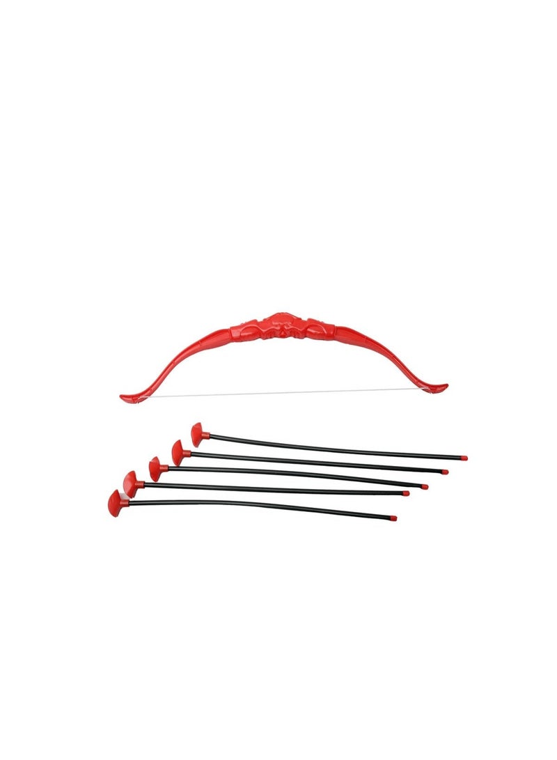 Daiso Bow and Arrow Set Red | Kidsâ€™ Outdoor & Indoor Archery Toy | Safe & Fun Target Play - Image 1