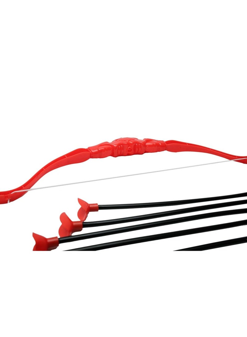 Daiso Bow and Arrow Set Red | Kidsâ€™ Outdoor & Indoor Archery Toy | Safe & Fun Target Play - Image 2