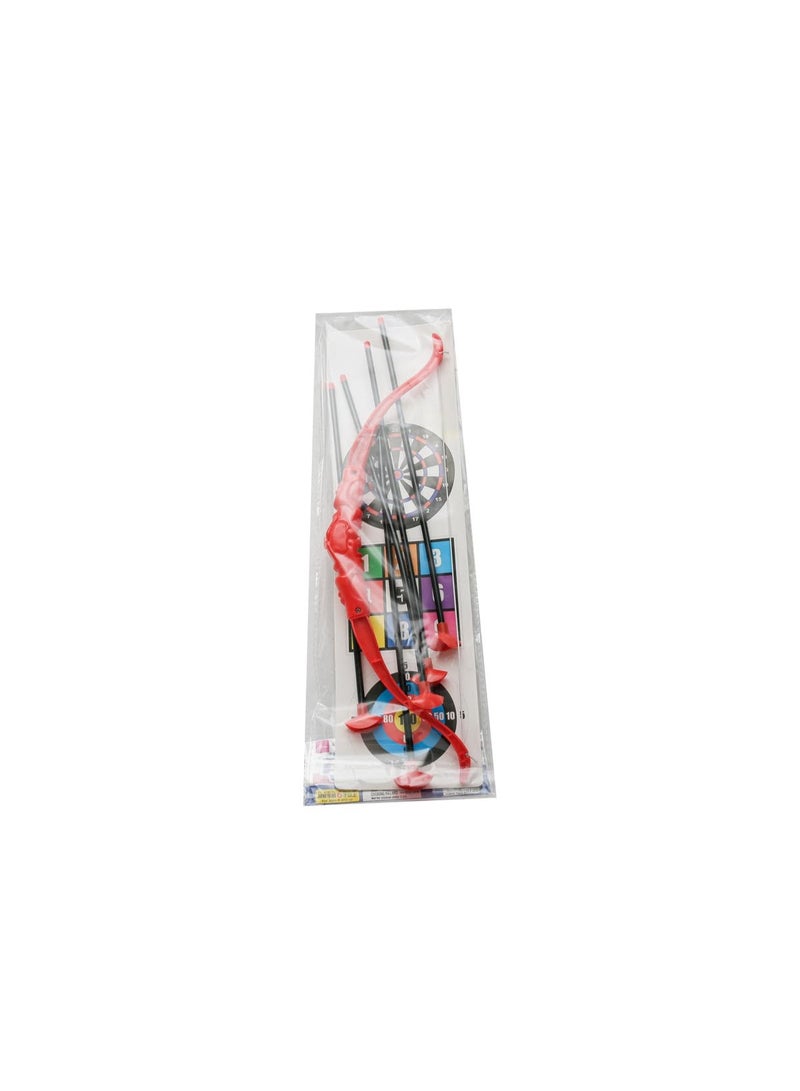 Daiso Bow and Arrow Set Red | Kidsâ€™ Outdoor & Indoor Archery Toy | Safe & Fun Target Play - Image 3