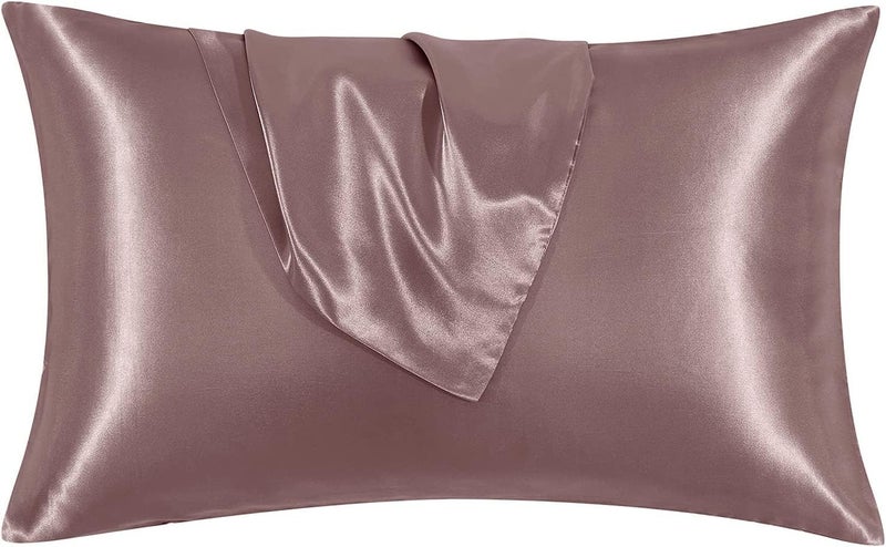 Rylan Pillow Cover RYLAN Satin Silk Pillow Cover for Hair and Skin 2 Piece with 3 Piece |Silk Pillow Covers with Envelope Closure end Design|Silk Pillow Cases 600 TC (Rose Taupe)  - Image 3